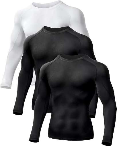 Long Sleeve Compression Shirts - 3 Pack