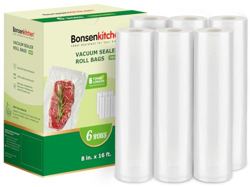 Bonsenkitchen 6-Count 8" x 16' Vacuum Sealer Rolls Deal