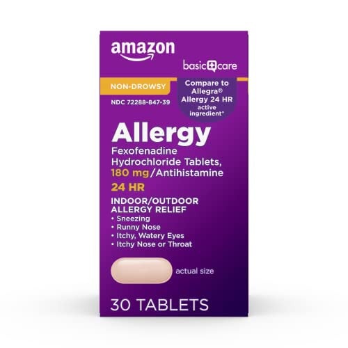 Amazon Basic Care Fexofenadine Hydrochloride Antihistamine 120 Count Deal