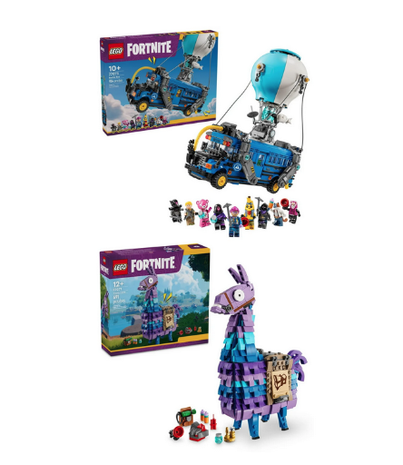 Lego Fortnite Battle Bus and Supply Llama Building Set, 691 Pcs