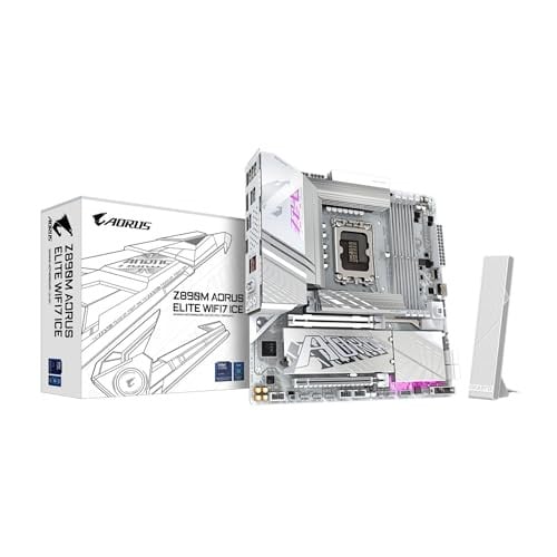 GIGABYTE Z890M AORUS Elite WIFI7 ICE Ultra Core (Series 2) LGA 1851 ATX DDR5 3X M.2 PCIe 5.0 Thunderbolt 4 WIFI7 2.5GbE LAN EZ-Latch Deal