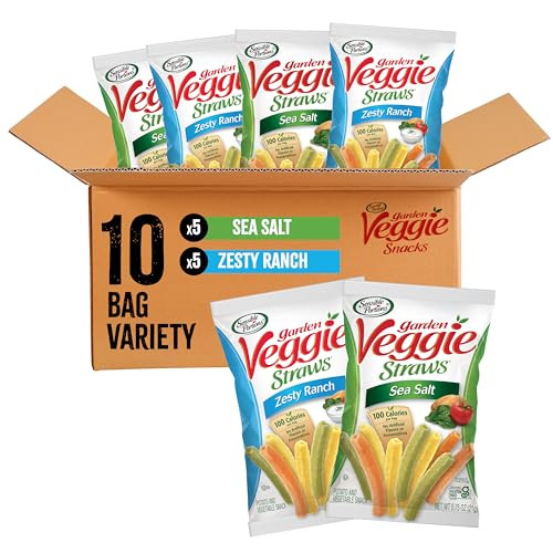 10-Pack 0.75-Oz Sensible Portions Veggie Straws Multi-Pack (Sea Salt & Zesty Ranch)