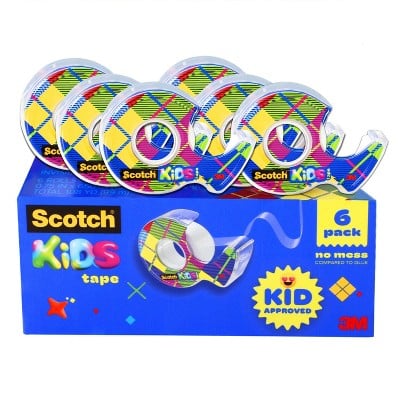 6-Pack Scotch Kids' Tape Rolls (0.75" x 650")