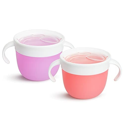 Munchkin Snack Catcher Toddler Snack Cups 2-Pack (Pink/Purple) Deal