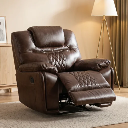 Jepum 40.9'' Top-Grain Genuine Leather Manual Recliner Chair Deal