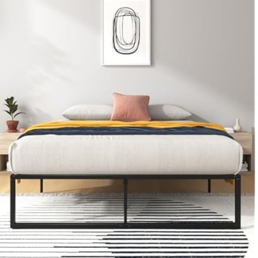 Zinus Lorelei 14" Metal Platform Bed Frame w/ Steel Slat (Queen, Black)