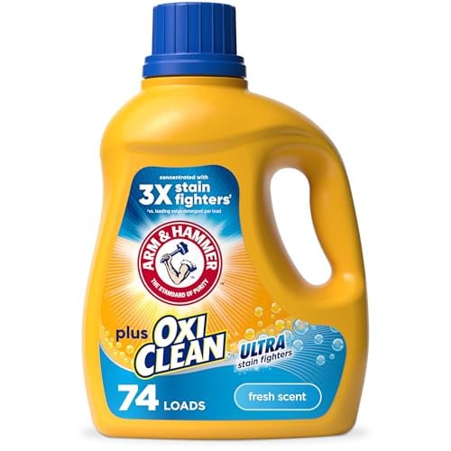 ARM & HAMMER Plus OxiClean Ultra Stain Fighters Liquid Laundry Detergent 96-Oz Deal