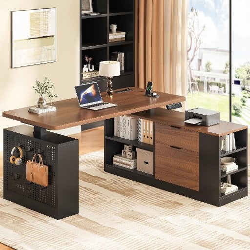 Walmart Home Pick: L Shaped Standing Desk 53" Electric with  deal at Walmart