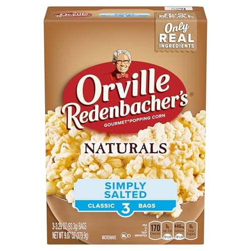 Orville Redenbacher's Naturals Microwave Popcorn, Simply Salted, 3-Count