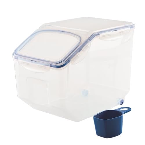 50.72-cup Lock & Lock Bulk Food Storage Container w/ Wheels Deal