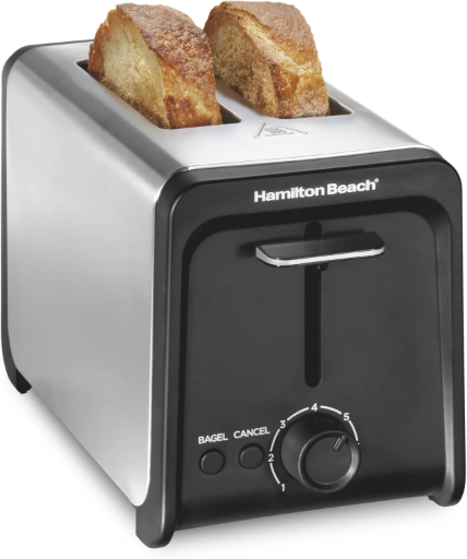Hamilton Beach 2 Slice Toaster with Wide Slots, Bagel Function, Toast Boost Deal