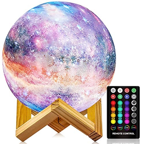 LOGROTATE 4.8" 16 Color Galaxy Rechargeable Moon Lamp