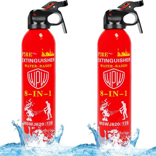 WPW 620ml Large Upgraded 8-in-1 Fire Extinguisher for Home with Wall Mount, 2 Pack