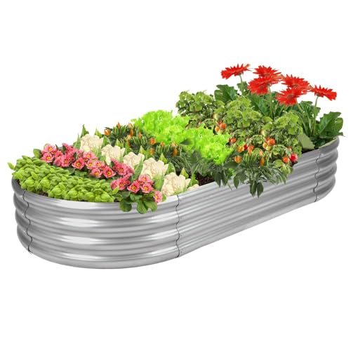 Rakukiri 60x29x11 in. Oval Raised Garden Bed, 68 Gallons Deal