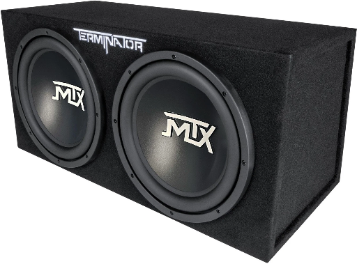 Dual 12" MTX 1200w Max Loaded Car Audio Sealed Subwoofer Box Enclosure
