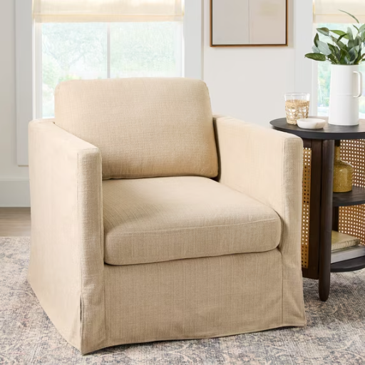 Better Homes & Gardens Waylen Swivel Accent Chair (Wheat or River Green)