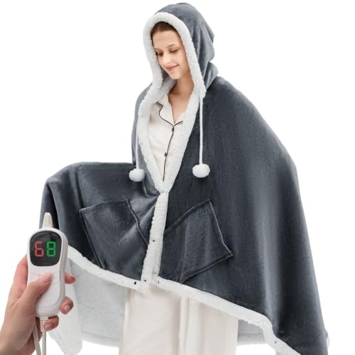 Ploath Wearable Heated Blanket Throw Electric