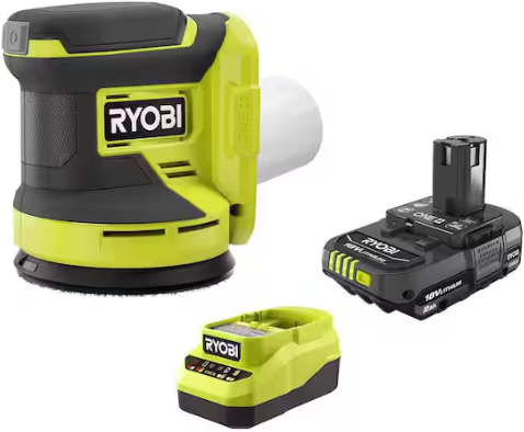 RYOBI ONE+ 18V Cordless 5 in. Random Orbit Sander with 2.0 Ah Battery and Charger Kit