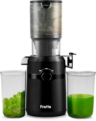 Fretta Cold Press Juicer Machines with Wide Mouth Feed Chute Deal