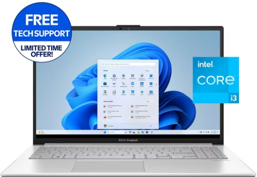 ASUS Vivobook Go 15.6" FHD Laptop with Intel i3-N305, 8GB RAM, 256GB UFS