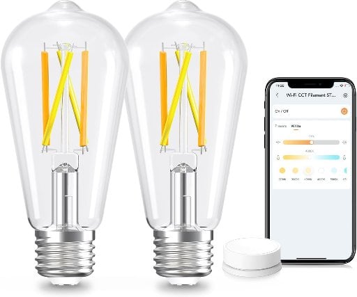 Linkind 8W Smart Edison Bulbs w/ Remote Control 2-Pack