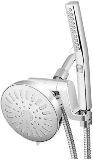 Waterpik BodyWand 7-Spray Wall Mount Dual Fixed and Handheld Shower Head 1.8 GPM in Chrome