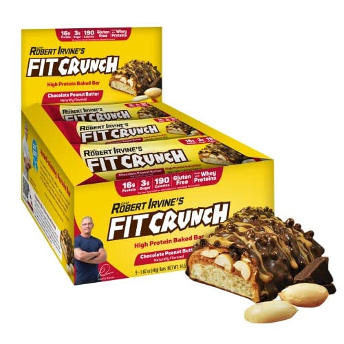 FITCRUNCH Snack Size Protein Bars 9 Bars Chocolate Peanut Butter Deal