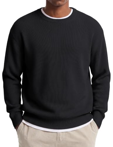 COOFANDY Men's Crewneck Ribbed Knit Pullover Deal