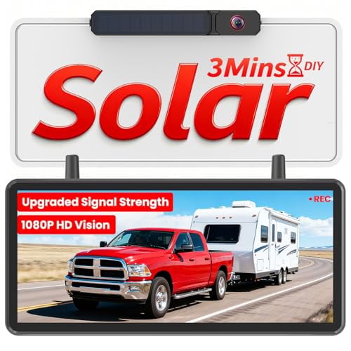 AUTO-VOX Solar Wireless Backup Camera w/ 7.2" HD Split-Screen Monitor Deal