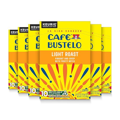 6-Pack 10-Count Café Bustelo Light Roast Coffee K-Cup Pods