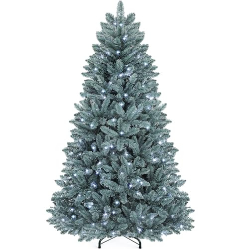 7.5' Prelit Blue Spruce Christmas Tree