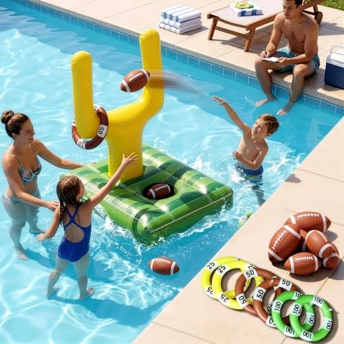 Inflatable Football Pool Ring Toss Game Deal