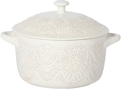 The Pioneer Woman 1-Quart Stoneware Cocotte Casserole Baking Dish w/ Lid (Vintage Lace Linen) Deal
