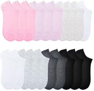 No Boundaries Womens Low-Cut Socks, 20-Pack