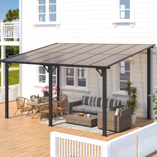 AECOJOY 10' x 14' Hardtop Aluminum Gazebo (Grey) Deal
