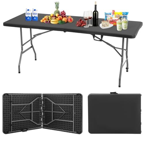 BestOffice Outdoor 6 FT Folding Camping Table