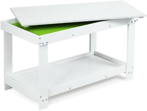 Costway Solid Wood Multifunctional Kids Activity Play Table for Building Bricks w/ Storage Deal
