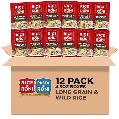 12 Pack of Rice-A-Roni Long Grain & Wild Rice with Herbs, 4.3 Oz.