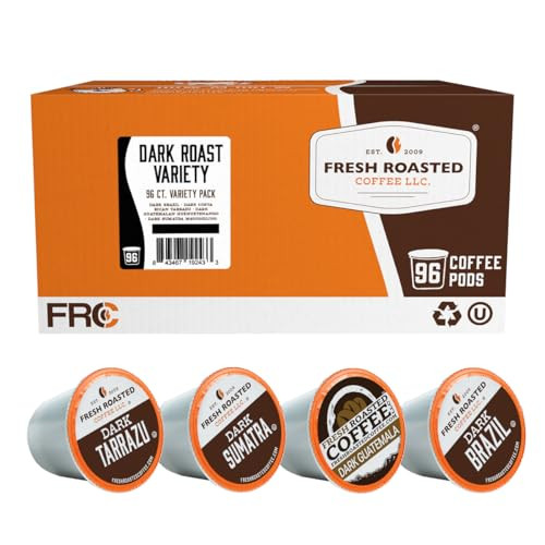 Fresh Roasted Coffee Dark Roast Variety 96-Count K-Cups