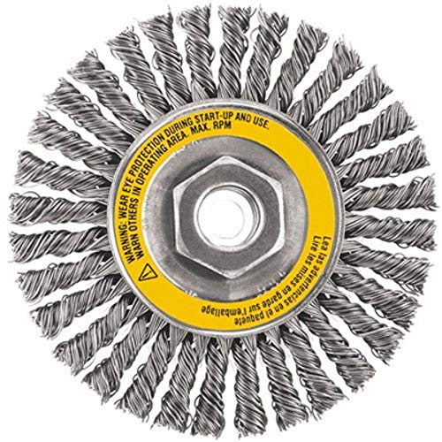 DEWALT 4-Inch Stainless Steel Wire Wheel, 5/8-Inch Arbor, .020-Inch Stringer Bead (DW49204) Deal