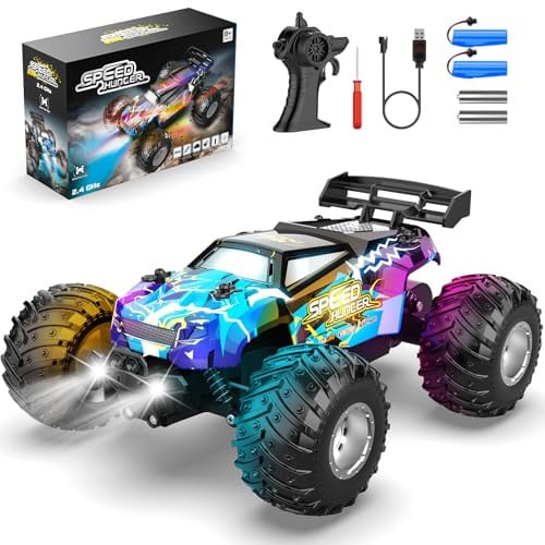 Aoneptr 2.4GHz All Terrain Remote Control Car w/ Bodylight & 2 Rechargeable Batteries Deal