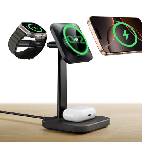 ESR 3-in-1 Qi2 Certified 15W MagSafe Wireless Charging Station