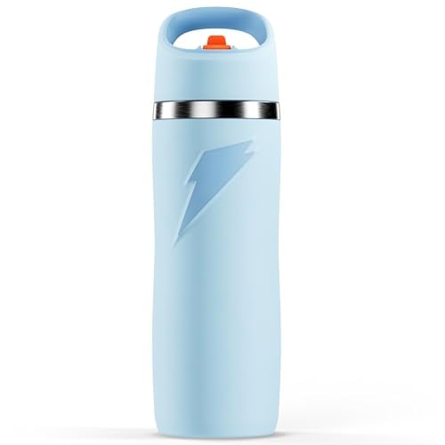 Gatorade 'Overtime' 22oz Stainless Steel Water Bottle Straw Cap Deal