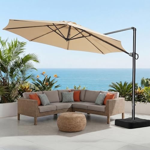 OLILAWN 10ft Patio Umbrella with Base Included