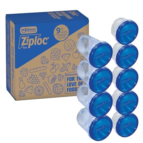 Ziploc Twist 'n Loc Food Storage Meal Prep Containers 9-Count Variety Pack Deal