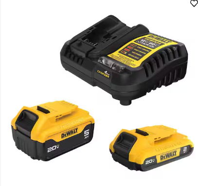 DEWALT 20V MAX Lithium-Ion Battery Kit with 5.0Ah and 2.0Ah Battery Deal