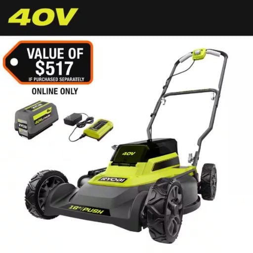 Home Depot Home Pick: RYOBI 40V 18 in. 2-in-1 Cordless Batte deal at Home Depot