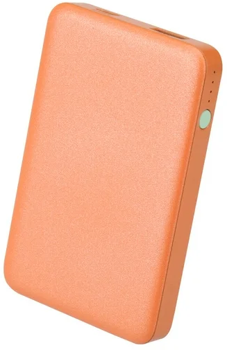 onn 5000mAh Power Bank with USB-C and USB-A ports, Orange