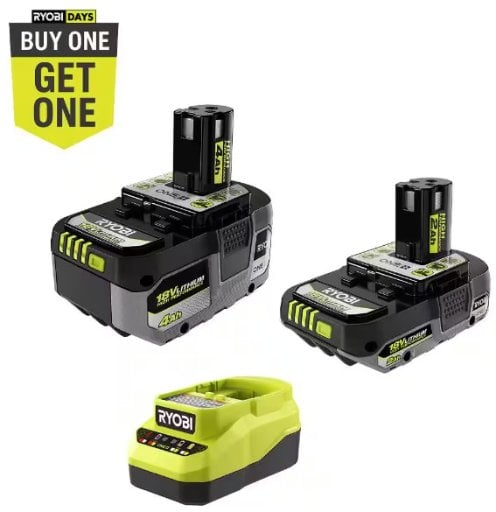 Home Depot ONE+ 18V Lithium-Ion Starter Kit with (1) 2.0 Ah Battery, (1) 4.0 Ah Battery, and Charger + Free Bonus Gift Deal