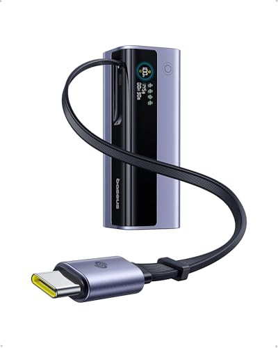 Baseus EnerGeek 20000mAh 145W 4-Port Power Bank w/ 1.97’ Retractable USB-C Cable